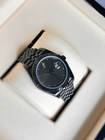 Chairman Geneve Dated Black Gents Watch