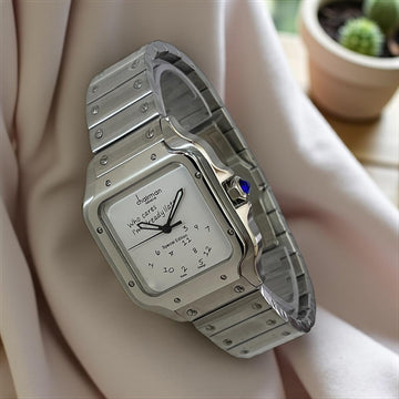 Chairman Geneve Special Edition White Dial Silver Chain Gents Watch