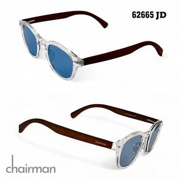 Luxury Chairman 62665 JD Blue Glass Brown Frame Unisex Sunglass