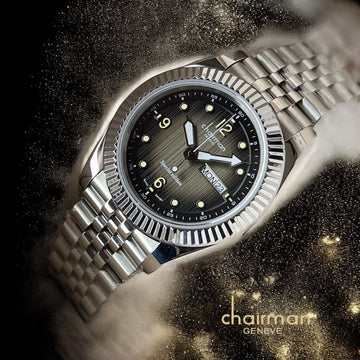 Special Edition Chairman Geneve Day And Dated Gradient Dial Silver Chain Gents Watch