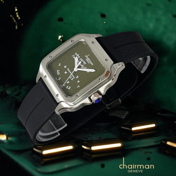 Special Edition Chairman Geneve Green Dial Black Strap Gents Watch