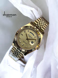 Chairman rolex Golden Dial Watch