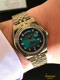 41mm Green Dial and golden strap rolex Watch