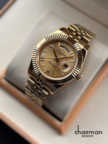 rolex chairman golden watch