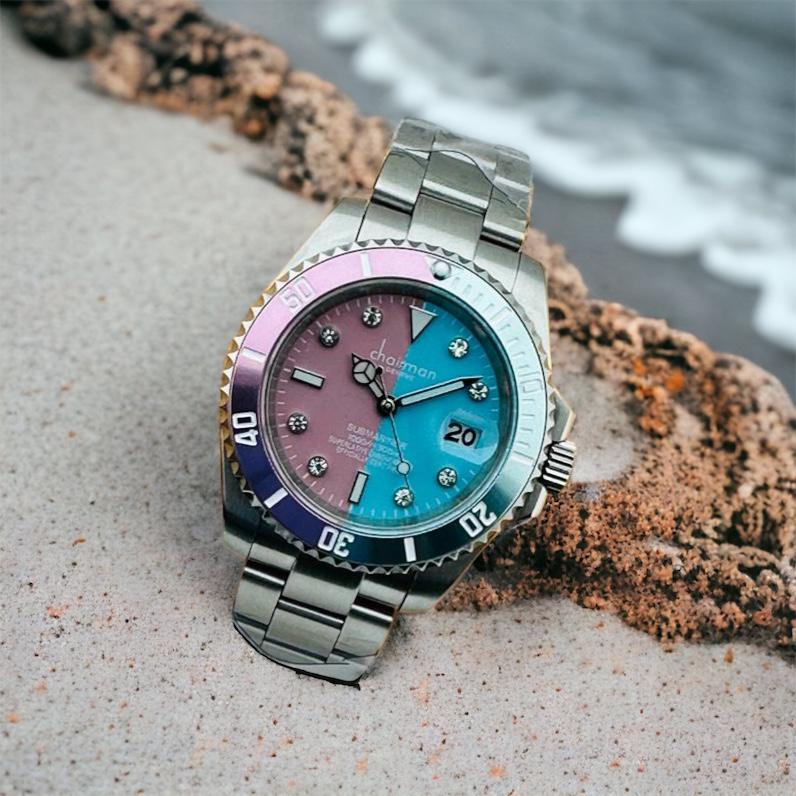 rolex style cotton candy watch
