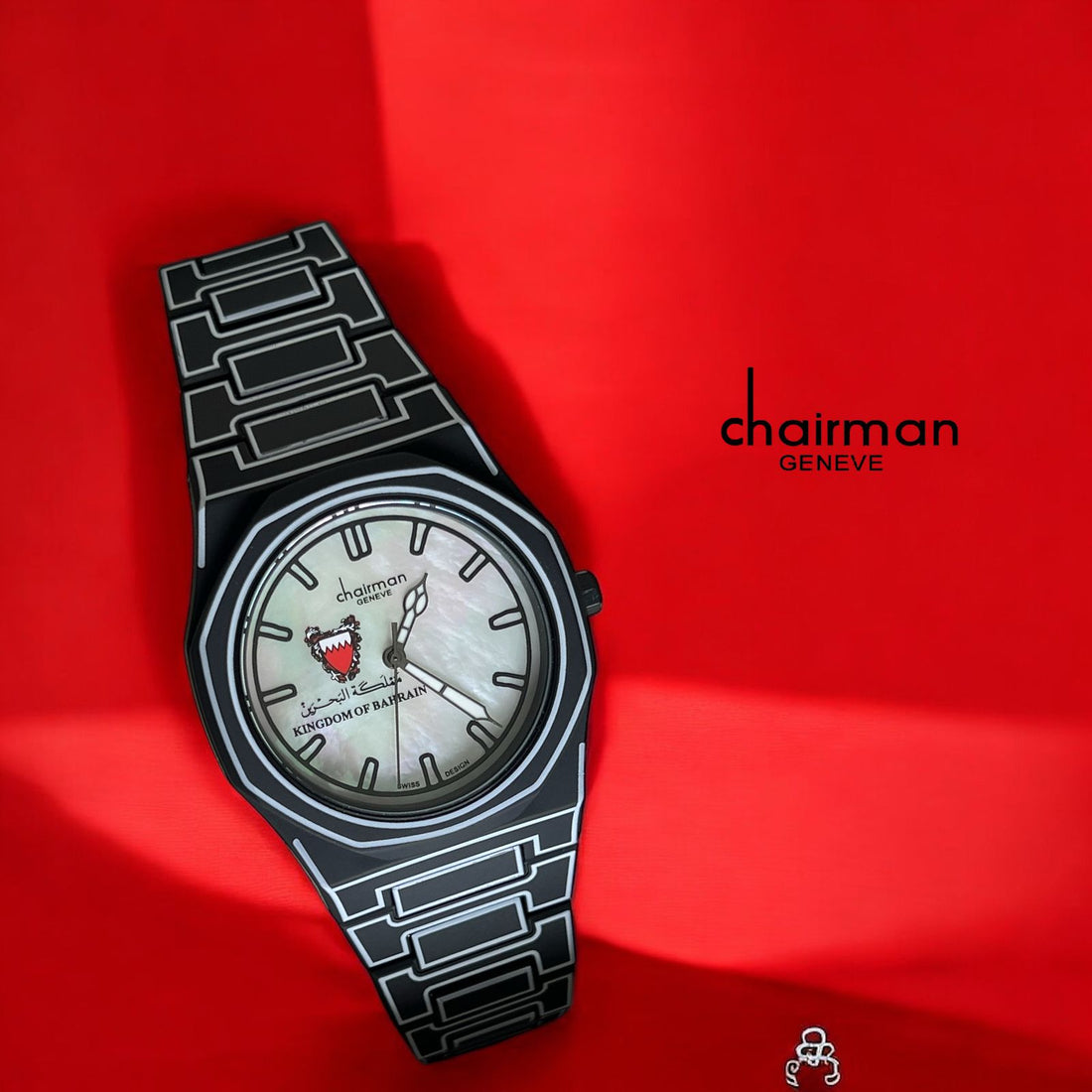 BAHRAIN Edition Chairman Geneve Grey Dial Black Poly Carbon Gents Watch