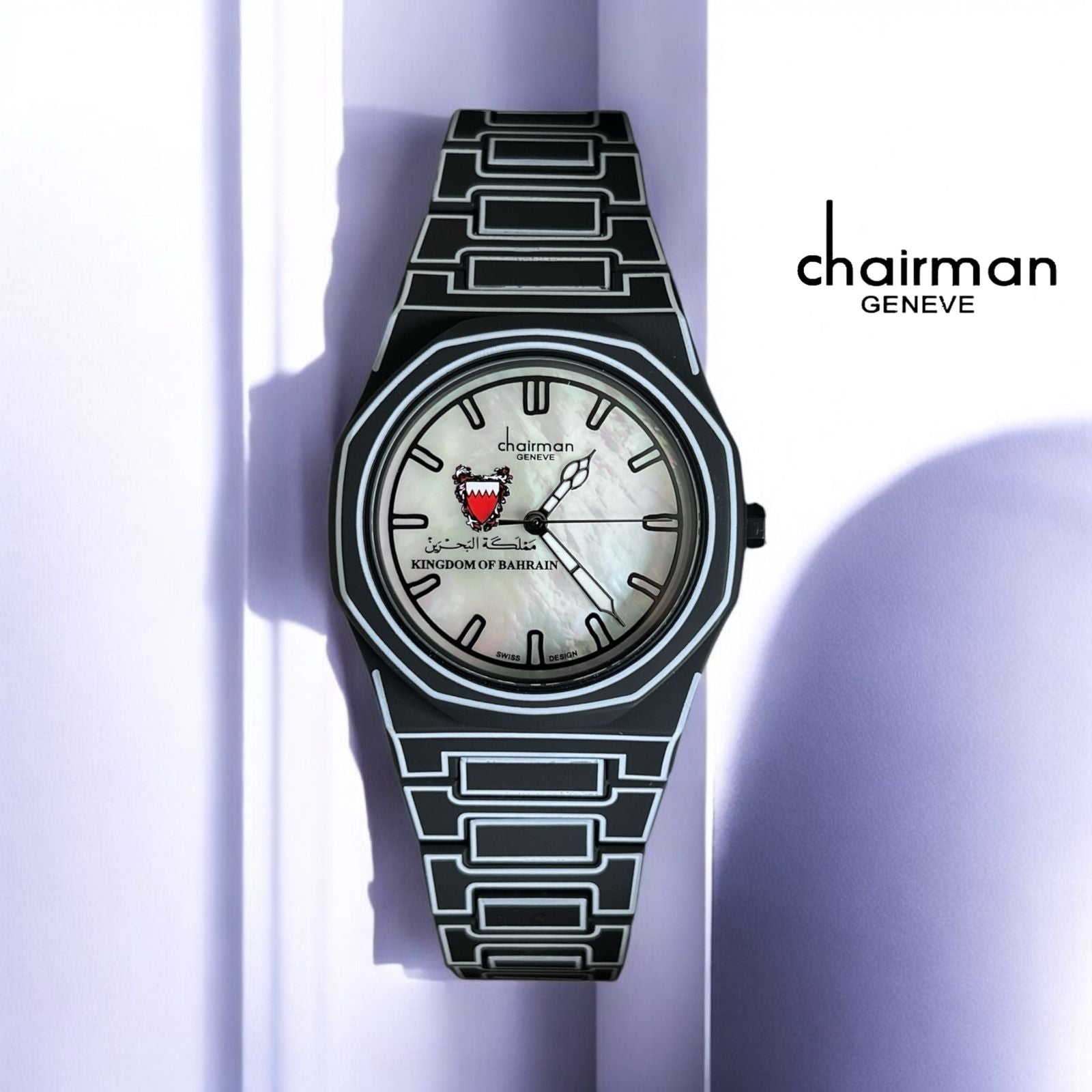 BAHRAIN Edition Chairman Geneve Grey Dial Black Poly Carbon Gents Watch