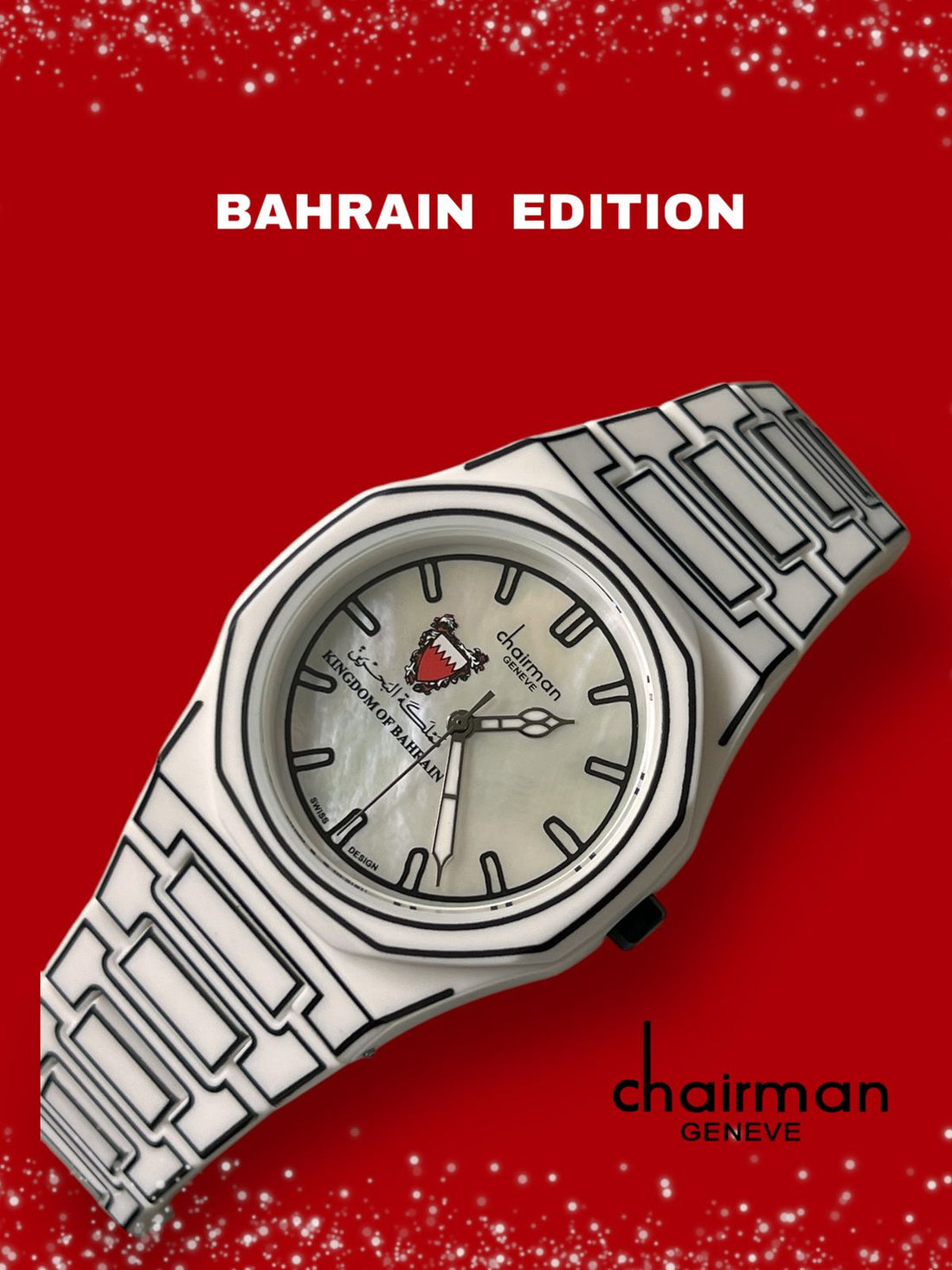 BAHRAIN Edition Chairman Geneve Poly Carbon White Gents Watch