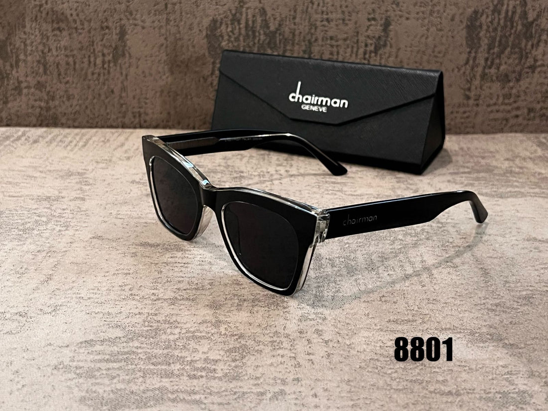 Black and Transparent Frame Luxury Sunglasses