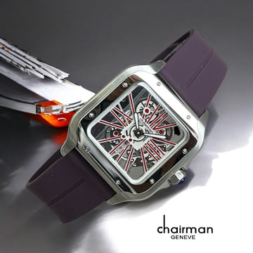 Chairman Geneve Mechanical Analog Purple Strap Gents Watch