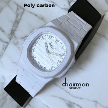Chairman Geneve Poly Carbon Arabic Baby Grey Gents Watch