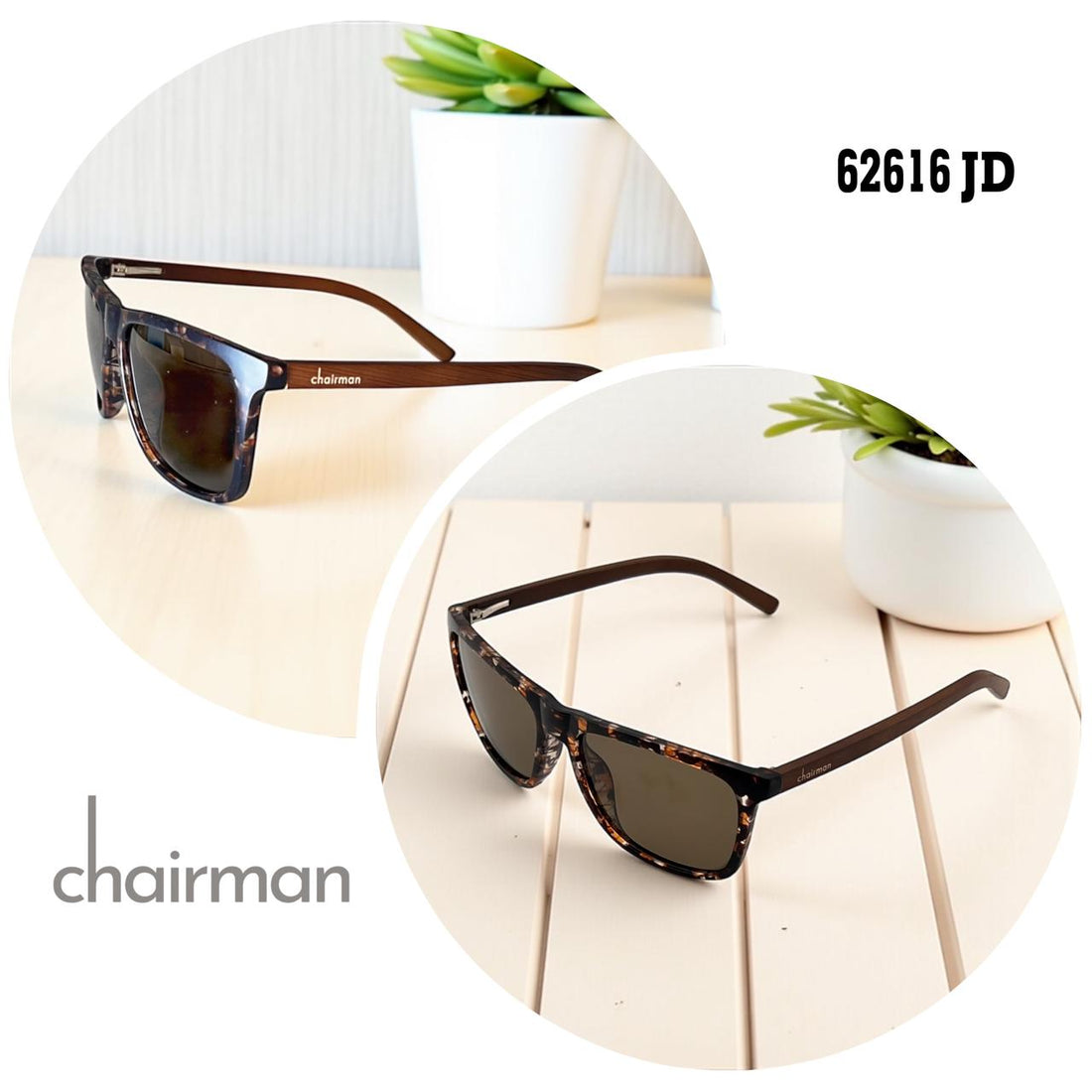 Chairman Luxury 62619 JD Brown Unisex Sunglass