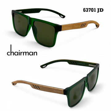 Chairman Luxury 63701 JD Unisex Wooden Frame Green Sunglass