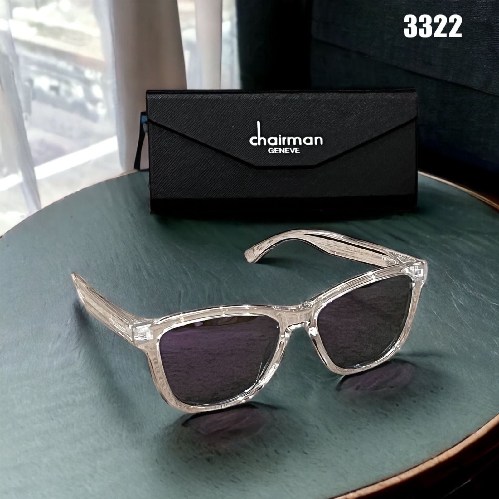 transparent frame luxury sunglasses