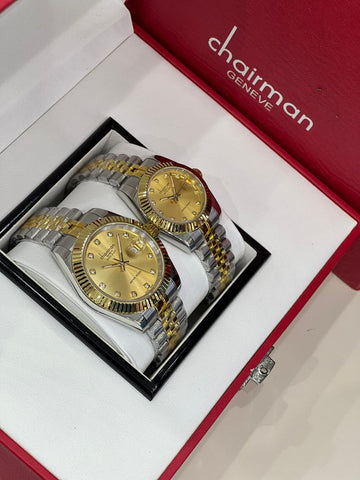 combo gift watch set for husband and wife