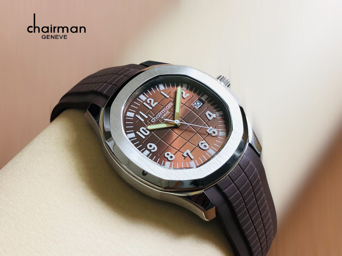 Chairman Brown Strap Quartz Watch with Brown Dial For Men