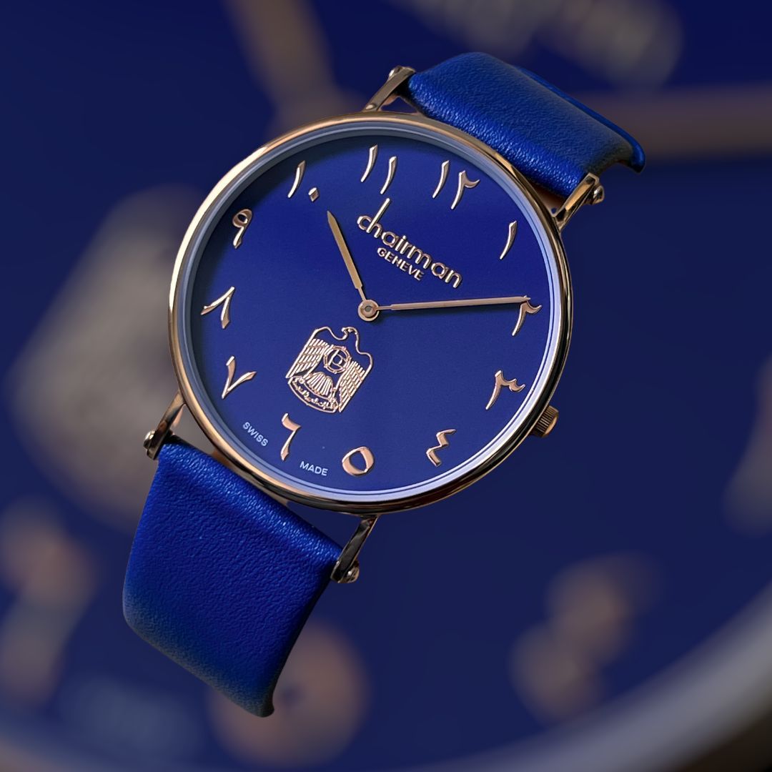 Chairman Blue Dial And Strap Arabic Numbers Watch