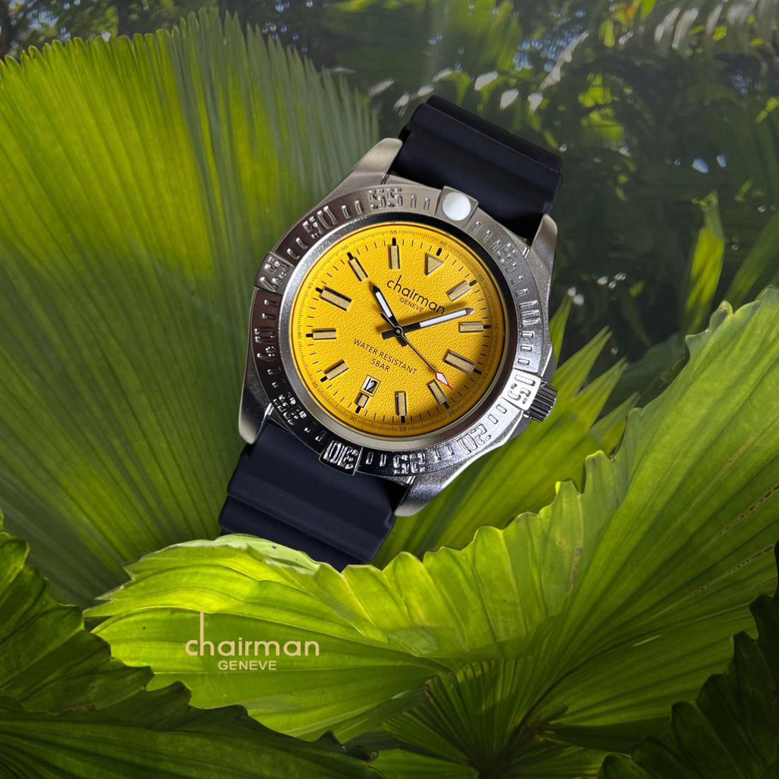 yellow dial chairman watch