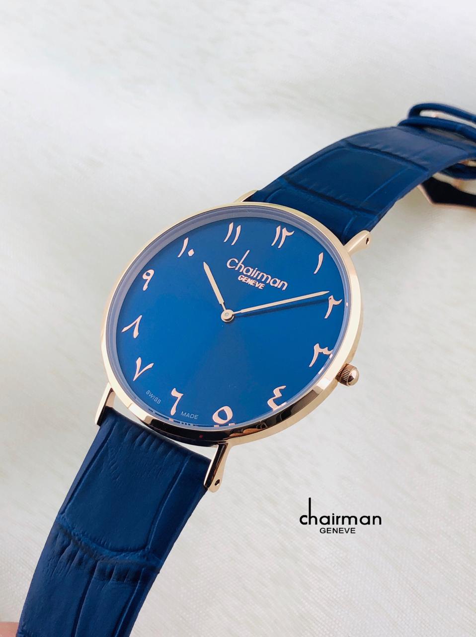 Chairman Denim Blue Strap & Dial With Arabic Numbers Men's Watch